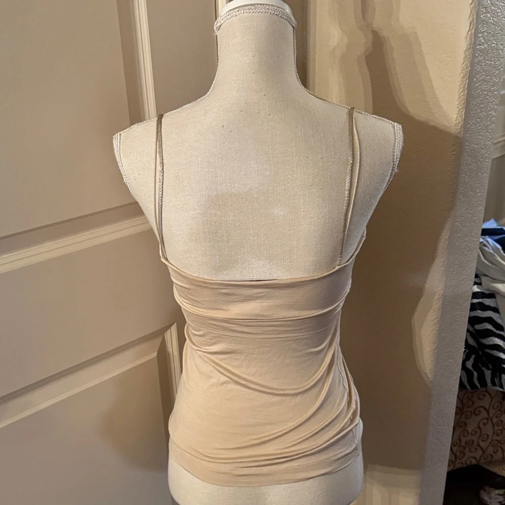 Silk Beige  Cami with Delicate Straps - Picture 3 of 7